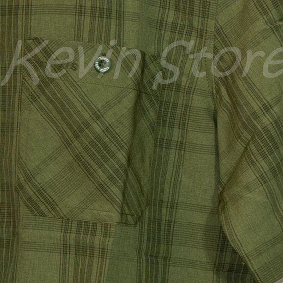 Green NWT Orvis Men’s  Short Sleeve Woven tech shirt - Picture 2 of 3